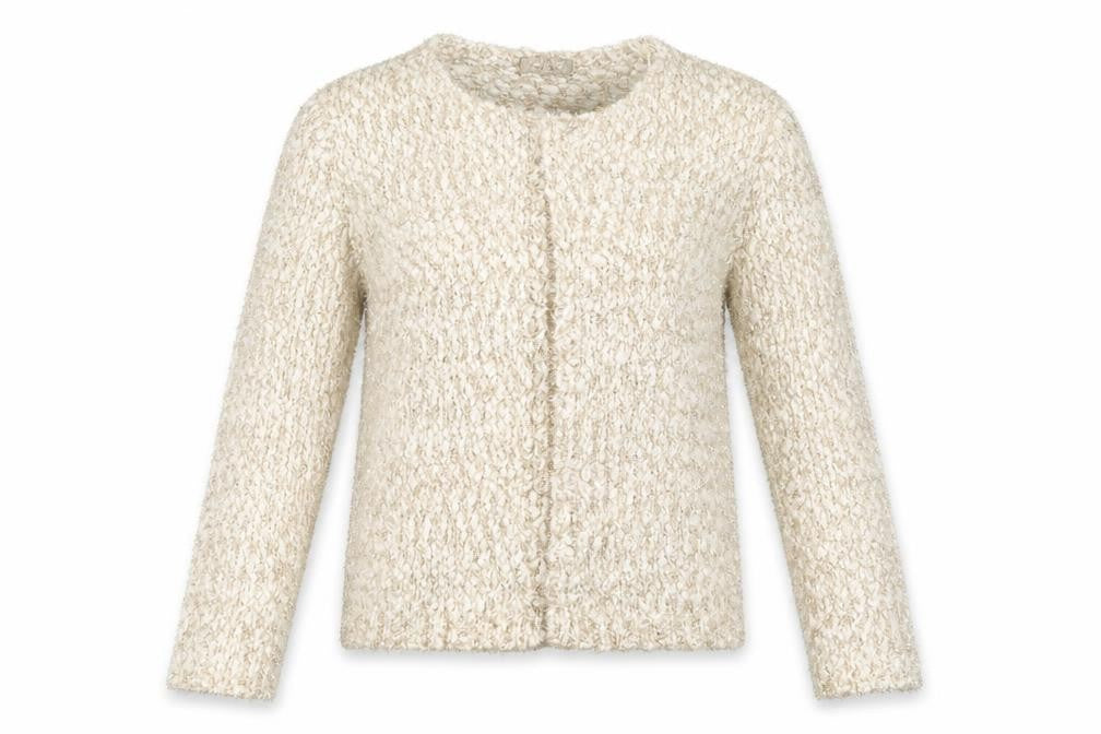 Front view of Day & Night women’s ivory cardigan jumper, size S