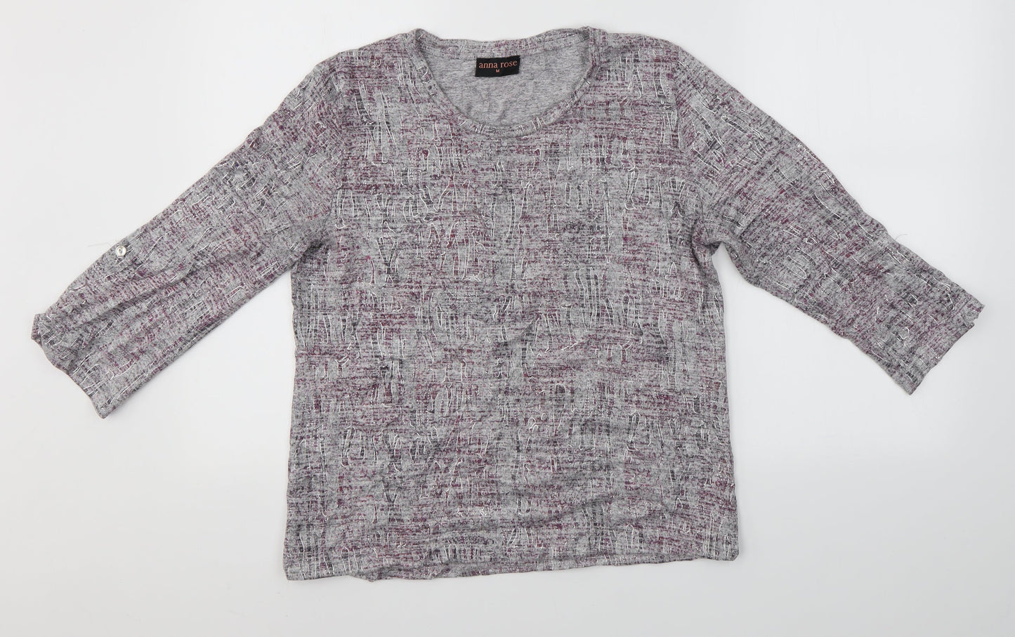 Womens UK Size M Anna Rose Purple Pullover Jumper
