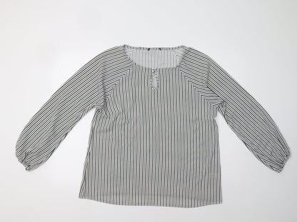 Womens UK Size M Select White Basic Blouse