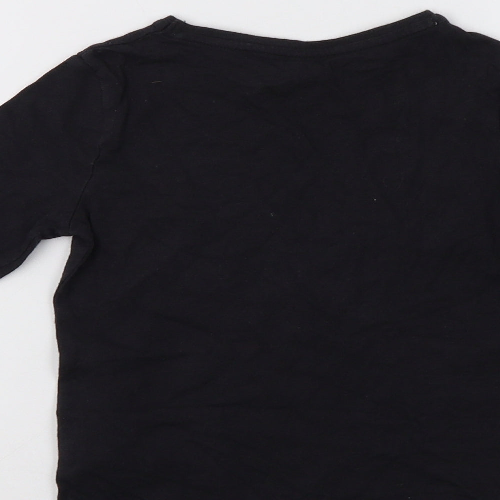 F&F Girls Black   Basic T-Shirt Size 5-6 Years  - Love