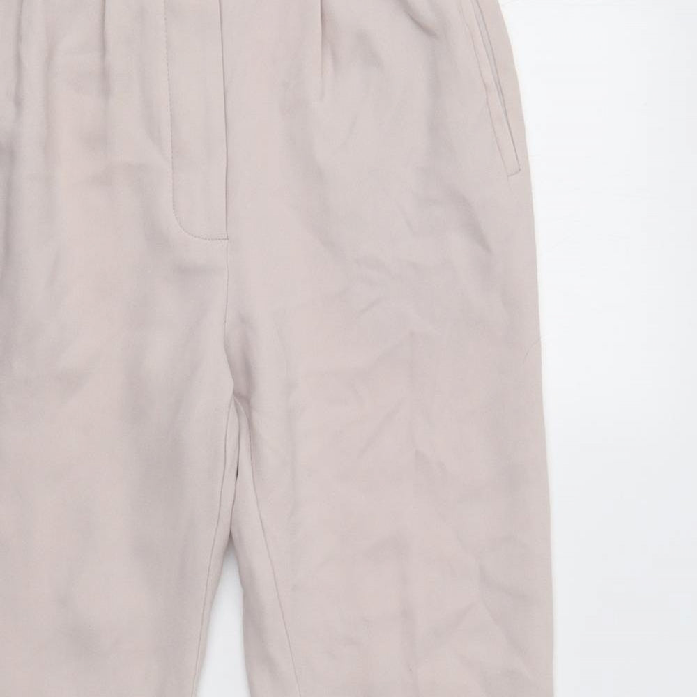 Womens UK Size 8 Topshop Regular Fit Dress Pants Beige Trousers