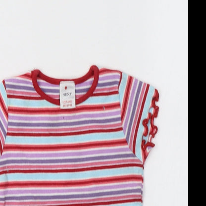 NEXT Baby Multicoloured Striped  Basic T-Shirt Size 6-9 Months