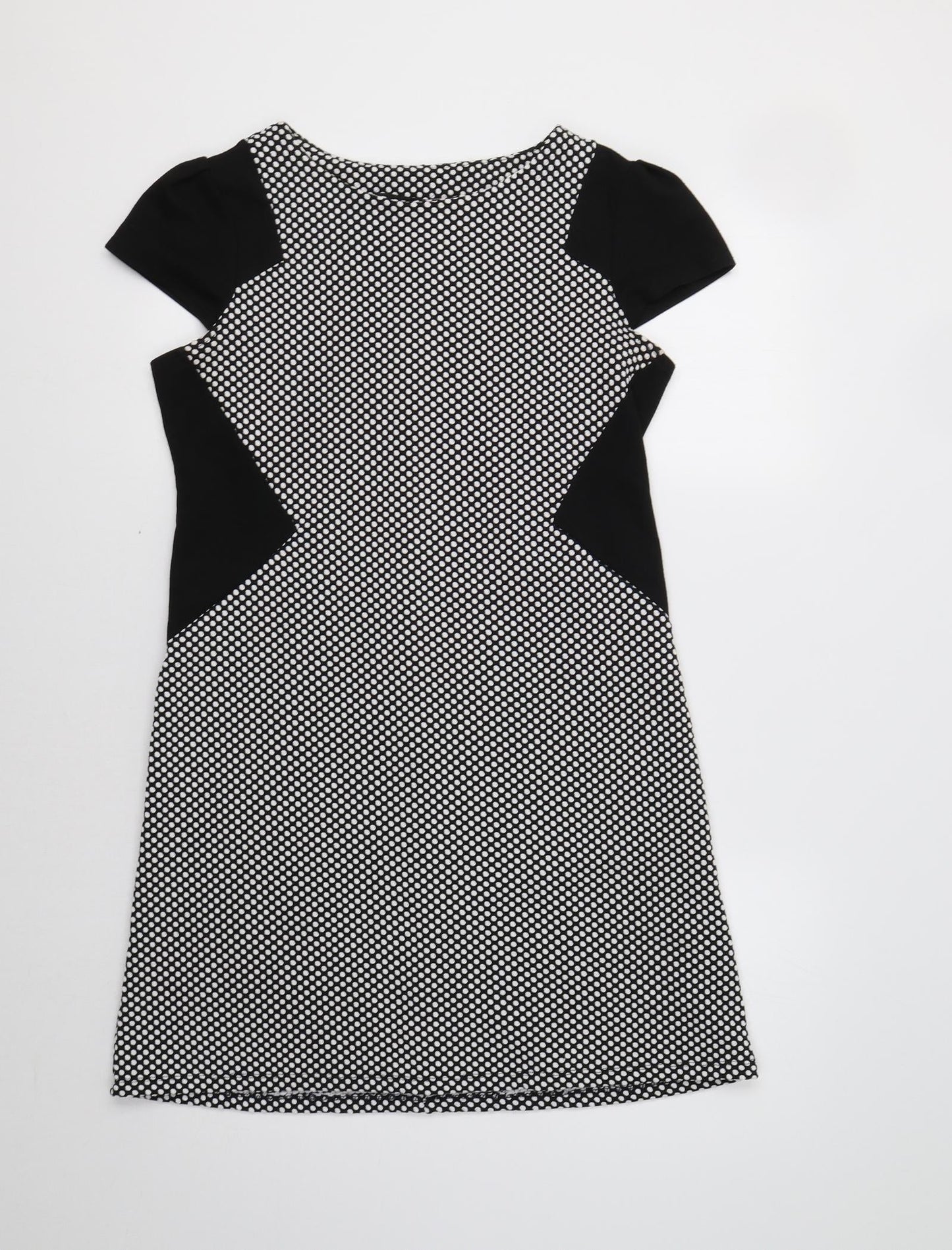 Dorothy Perkins Womens Black Polka Dot  A-Line  Size 10