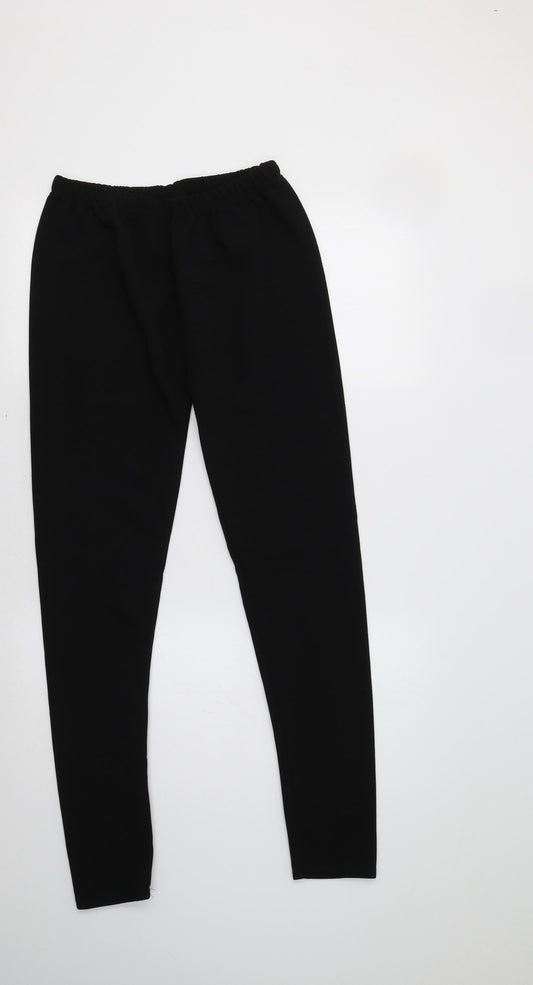 Womens UK Size S Preworn Regular Fit  Black Trousers