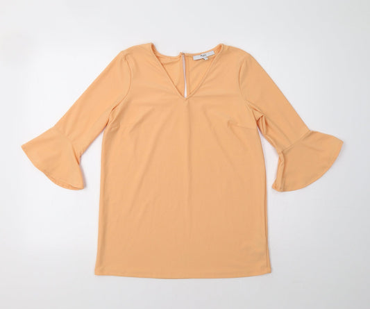 Womens UK Size 8 NEXT Orange Basic Blouse