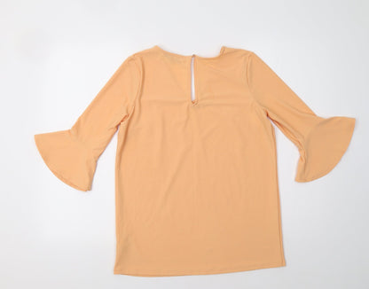 Womens UK Size 8 NEXT Orange Basic Blouse