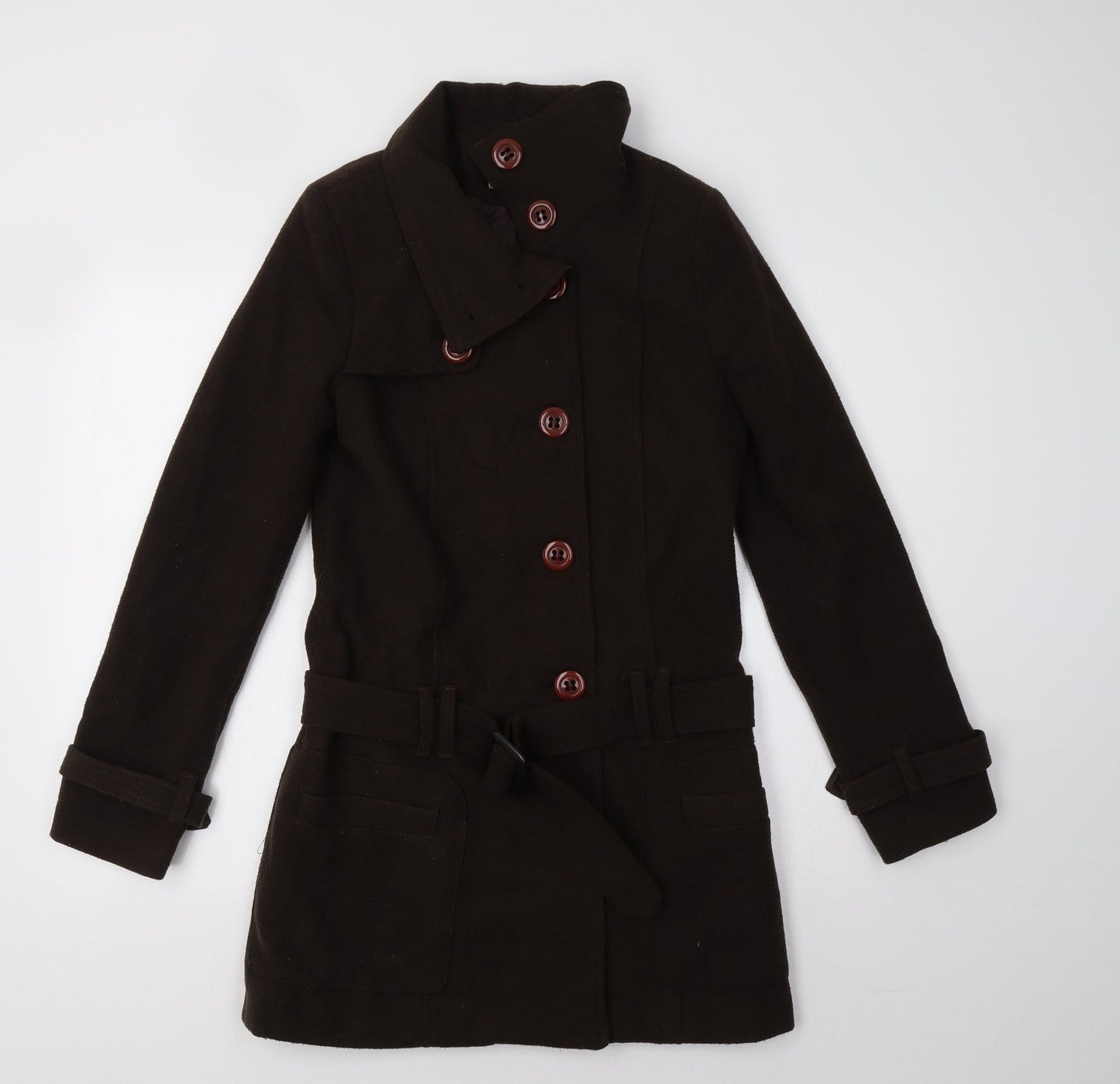 Womens UK Size 8 Yazz Brown Parka Coat