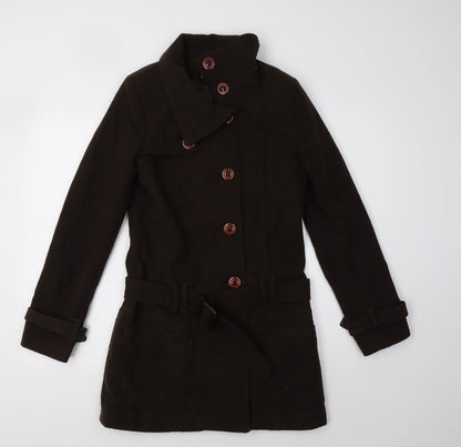 Womens UK Size 8 Yazz Brown Parka Coat