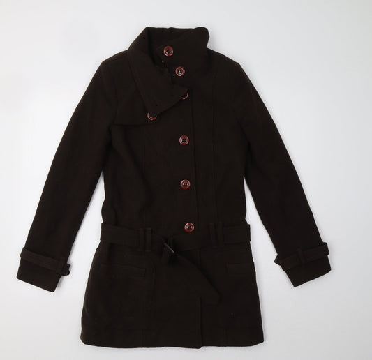 Womens UK Size 8 Yazz Brown Parka Coat