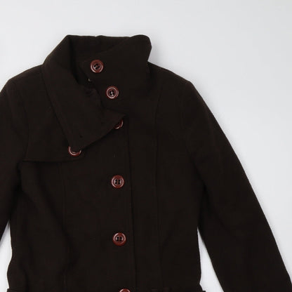 Womens UK Size 8 Yazz Brown Parka Coat