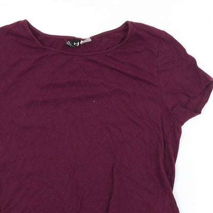 Womens UK Size 14 H&M Purple Basic T-Shirt