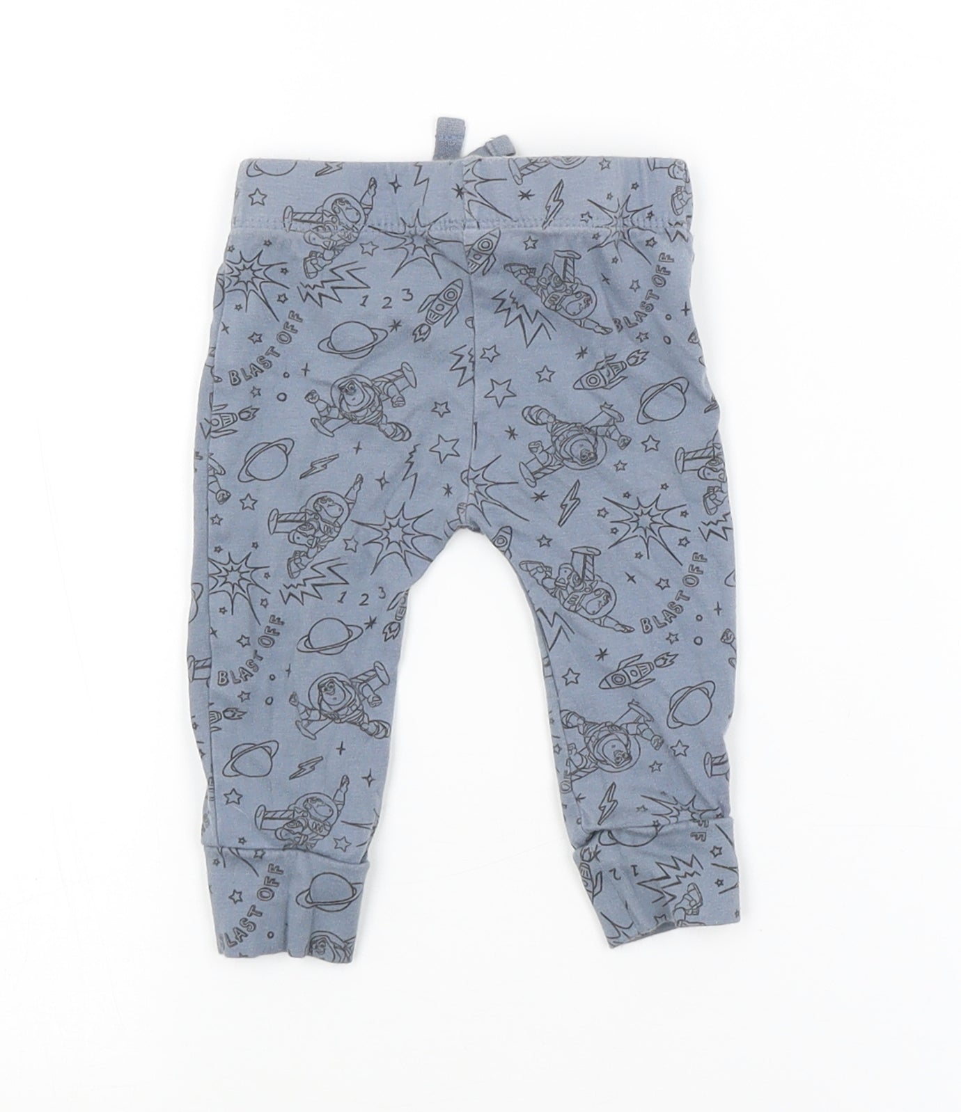George Baby Blue Geometric  Jogger Trousers Size 3-6 Months