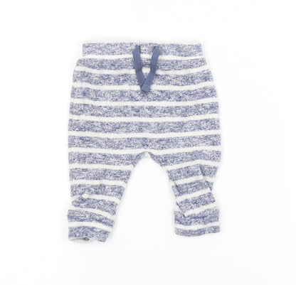 George Baby Blue Striped  Sweatpants Trousers Size 3-6 Months