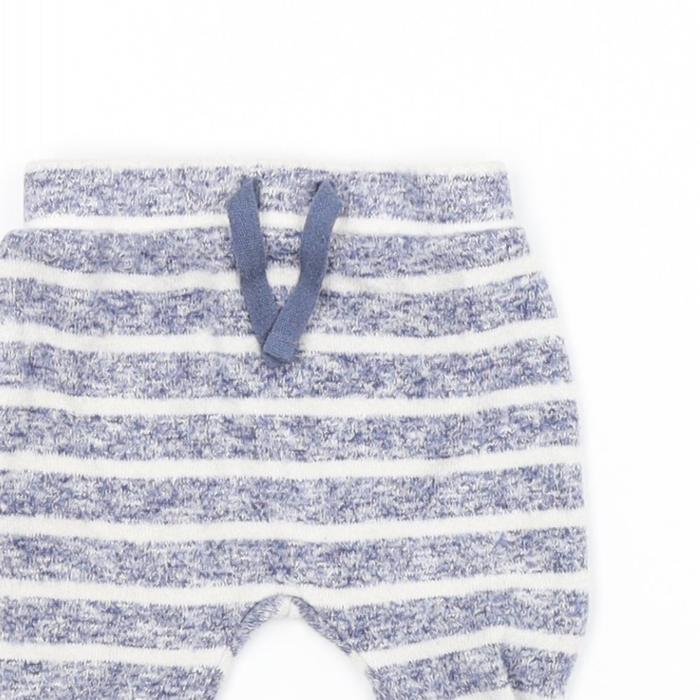George Baby Blue Striped  Sweatpants Trousers Size 3-6 Months