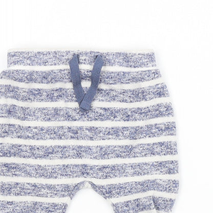 George Baby Blue Striped  Sweatpants Trousers Size 3-6 Months