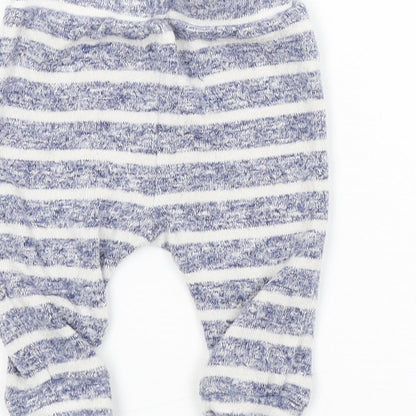 George Baby Blue Striped  Sweatpants Trousers Size 3-6 Months