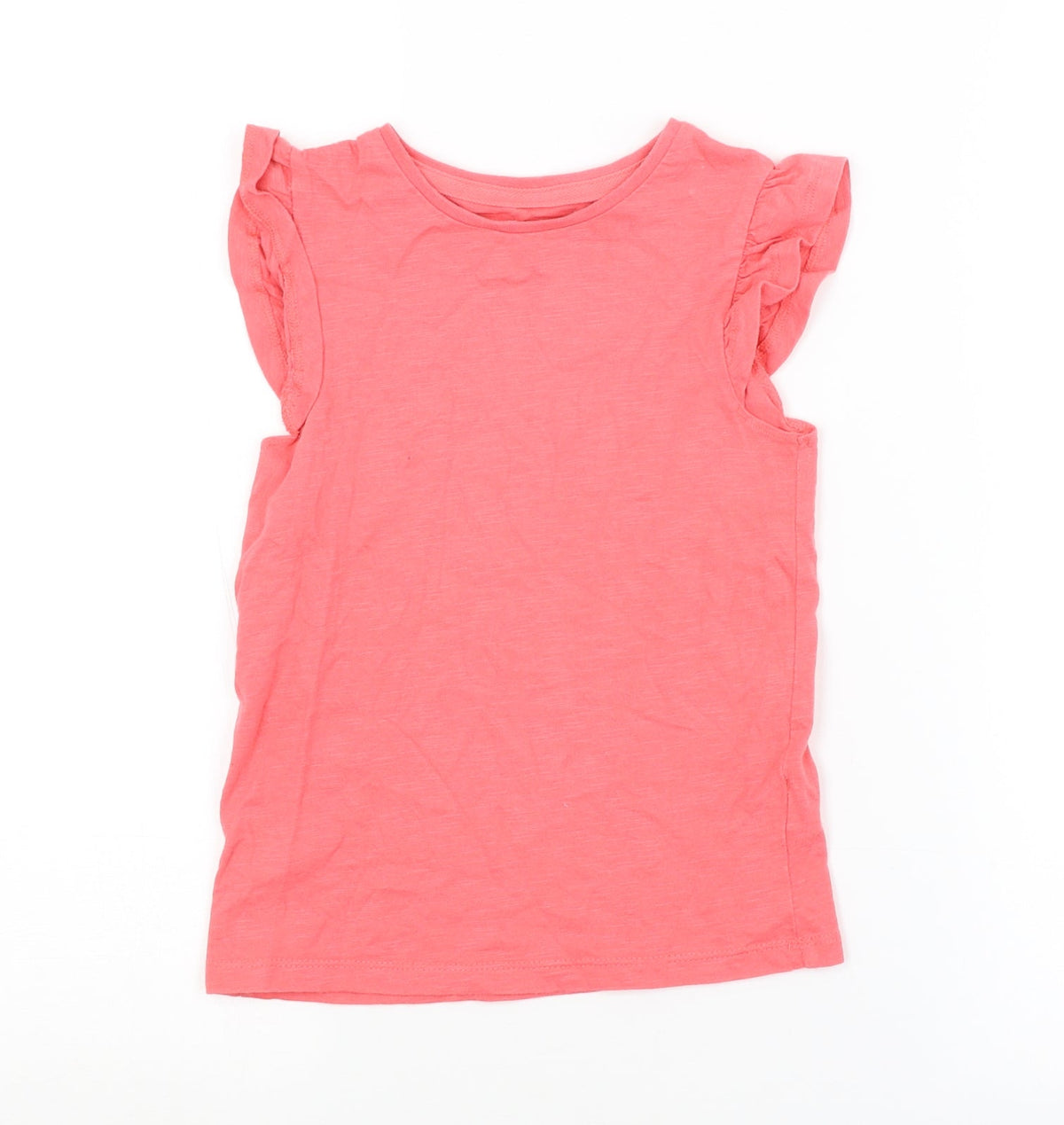 Additional front view of F&F girls’ red basic t-shirt, size 5-6, years