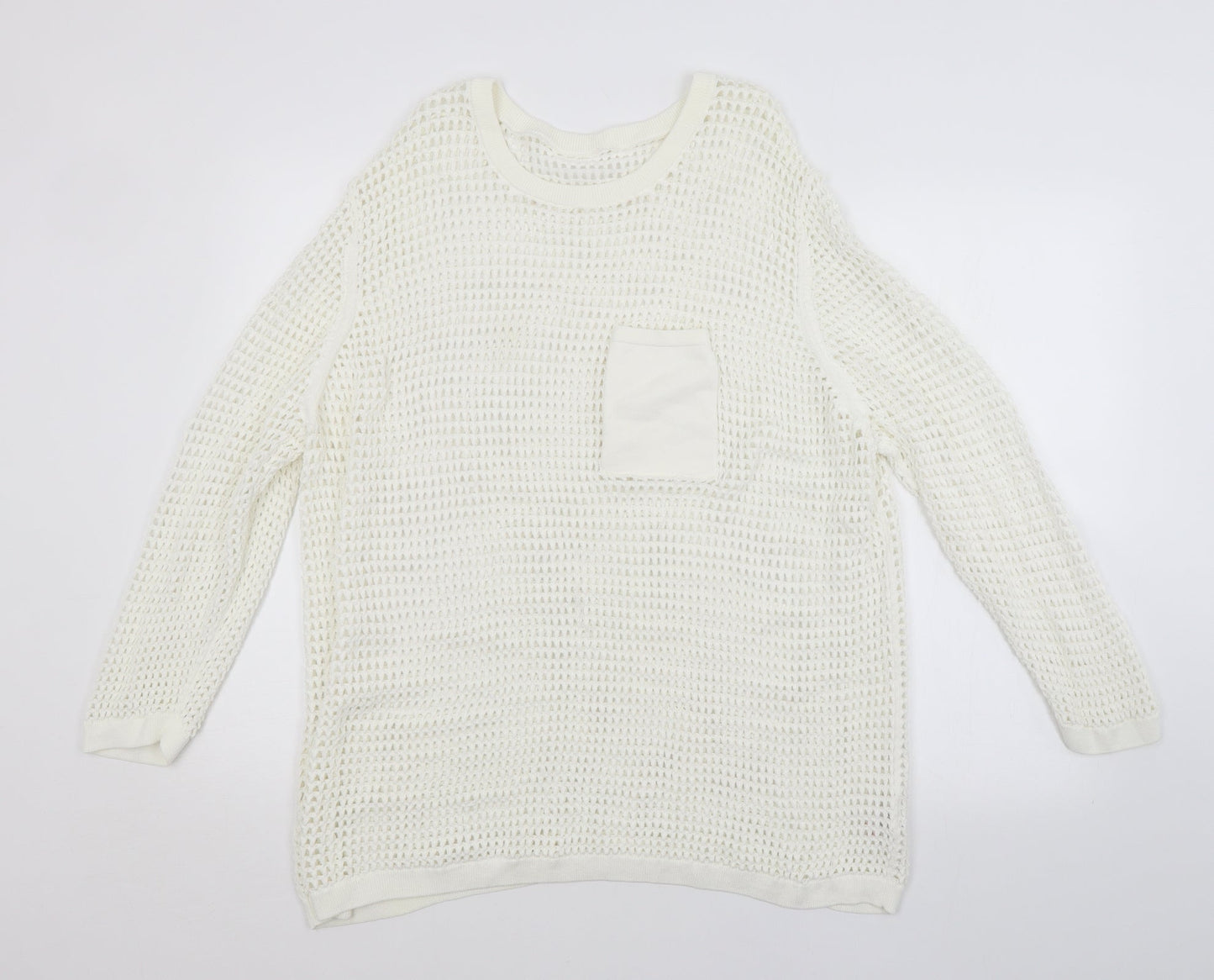 Womens UK Size XL NEXT White Pullover Jumper
