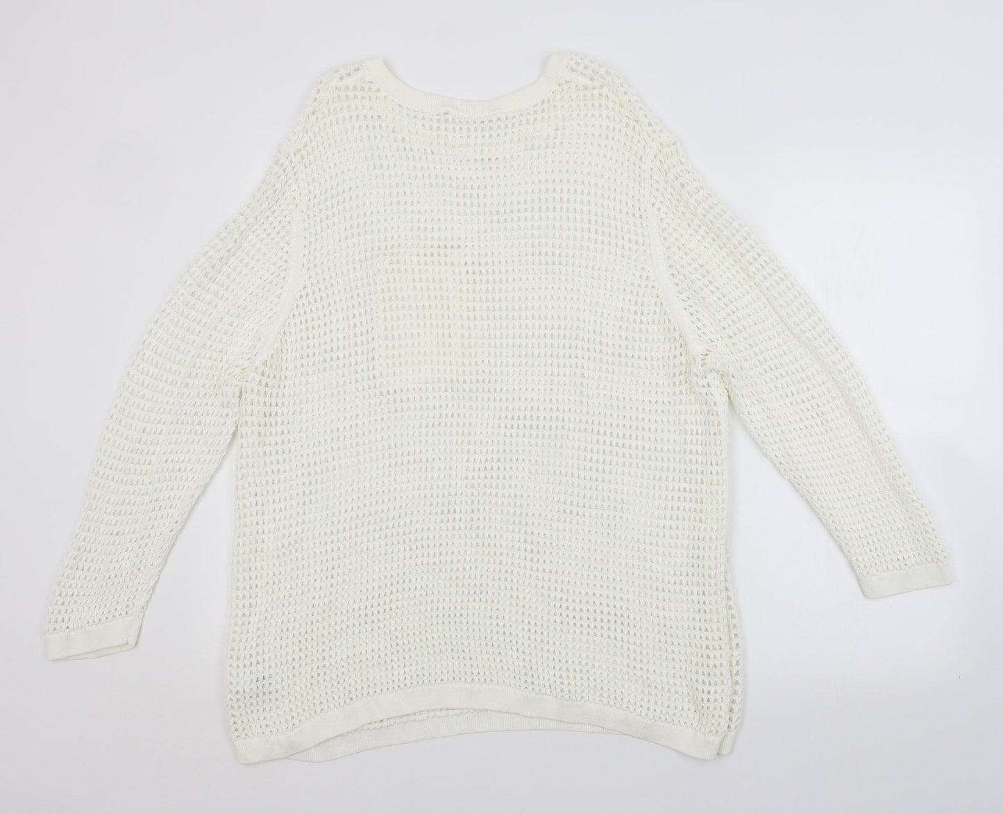 Womens UK Size XL NEXT White Pullover Jumper