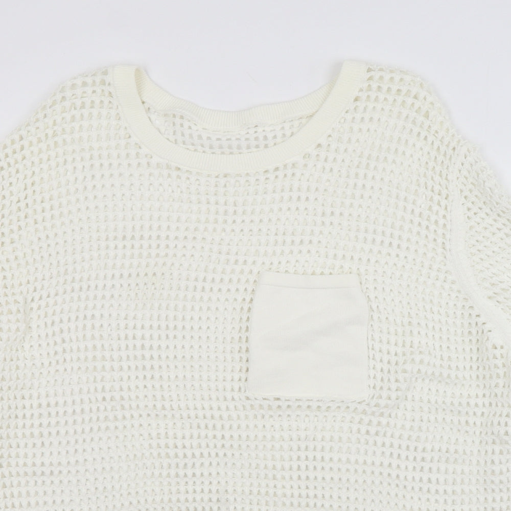 Womens UK Size XL NEXT White Pullover Jumper