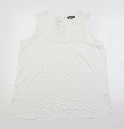 Womens UK Size 16 Studio White Basic Blouse