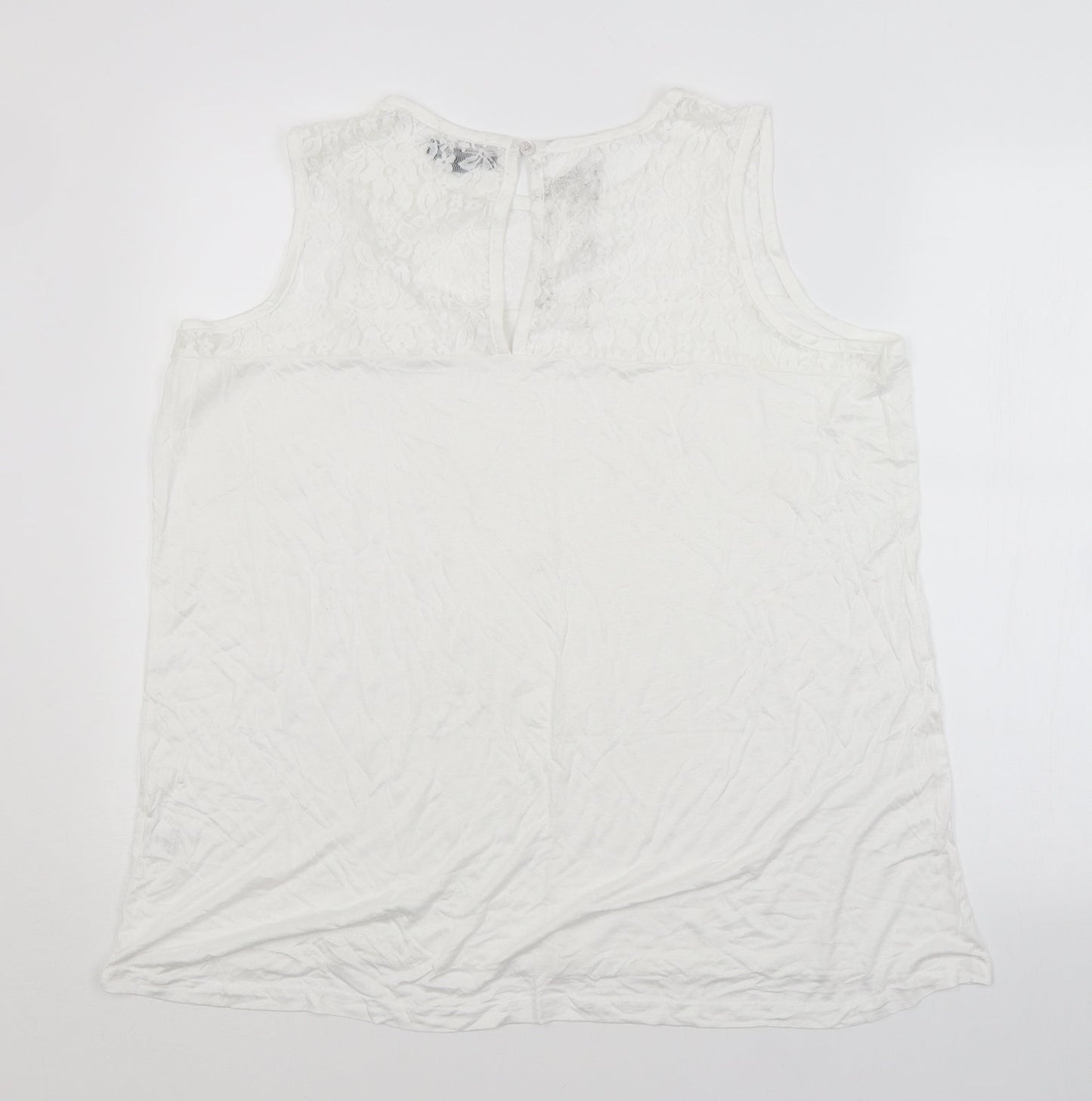 Womens UK Size 16 Studio White Basic Blouse