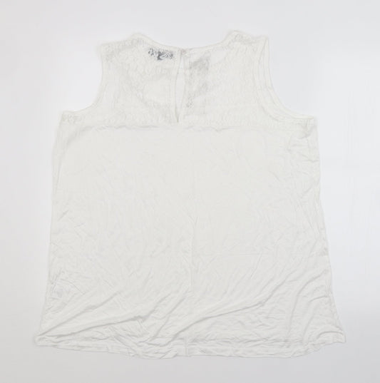 Womens UK Size 16 Studio White Basic Blouse