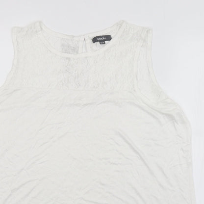 Womens UK Size 16 Studio White Basic Blouse