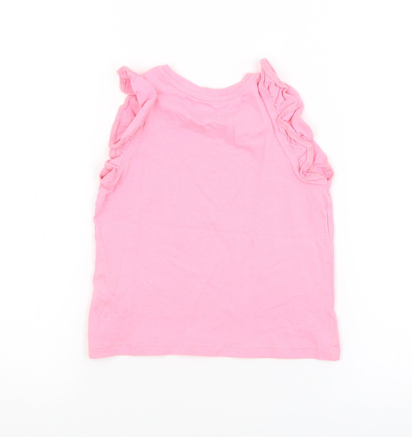 M&S Girls Pink   Basic Tank Size 2-3 Years
