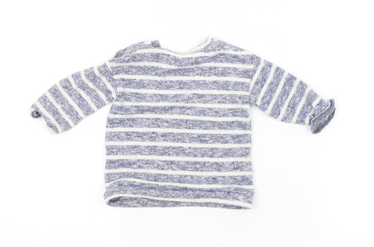 George Baby Blue Spotted  Pullover Jumper Size 3-6 Months