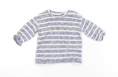 George Baby Blue Spotted  Pullover Jumper Size 3-6 Months