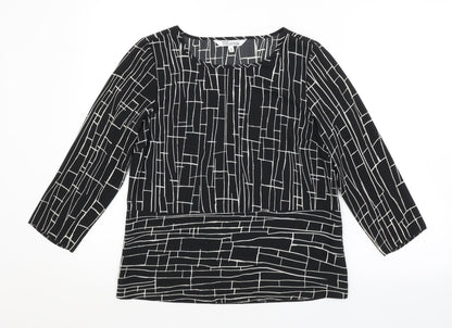 Womens UK Size  Debenhams Black Basic Blouse