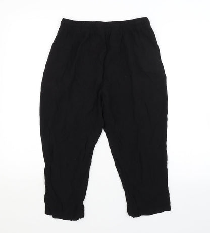 Womens UK Size 10 New Look Regular Fit Sweatpants Black Trousers