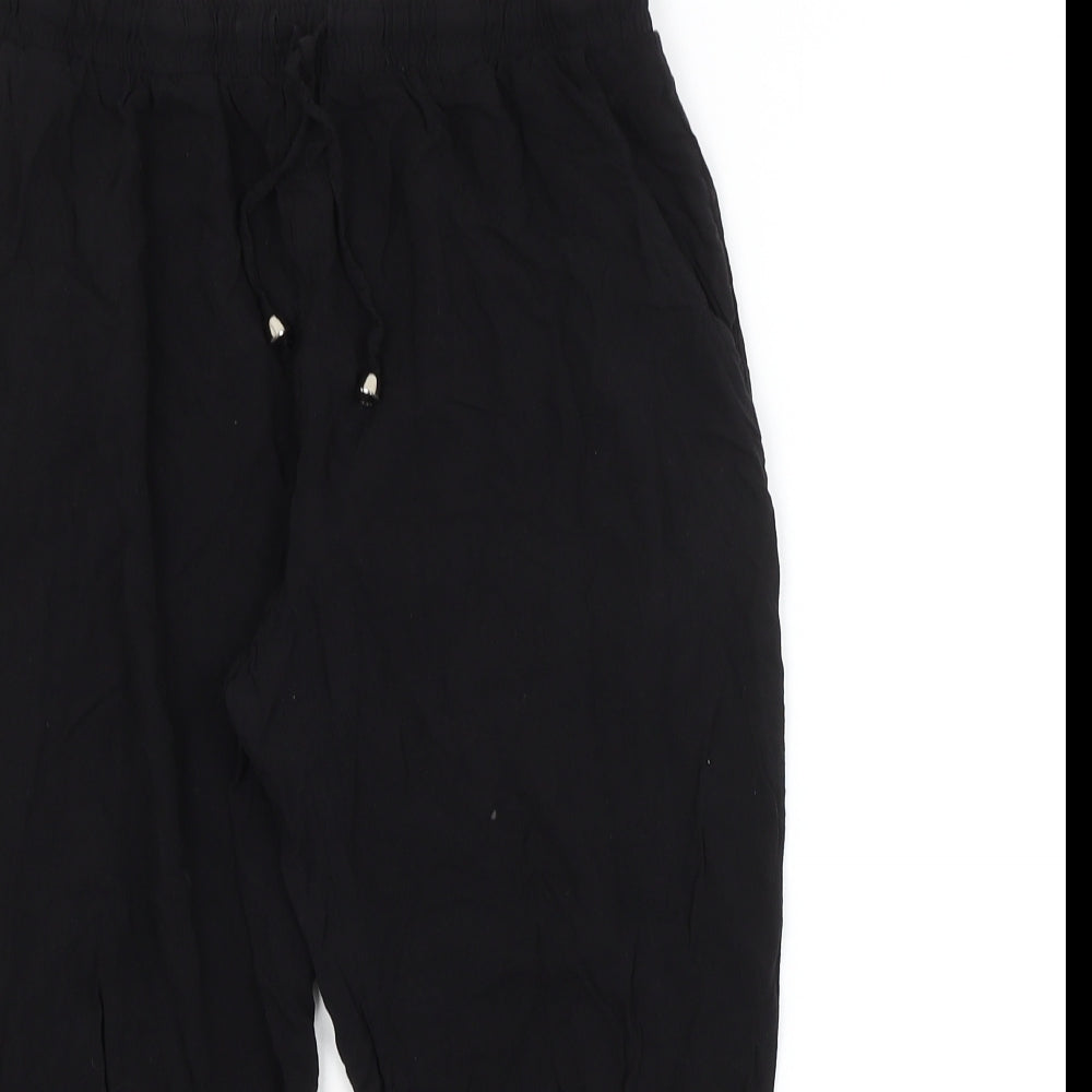 Womens UK Size 10 New Look Regular Fit Sweatpants Black Trousers