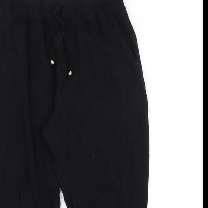 Womens UK Size 10 New Look Regular Fit Sweatpants Black Trousers