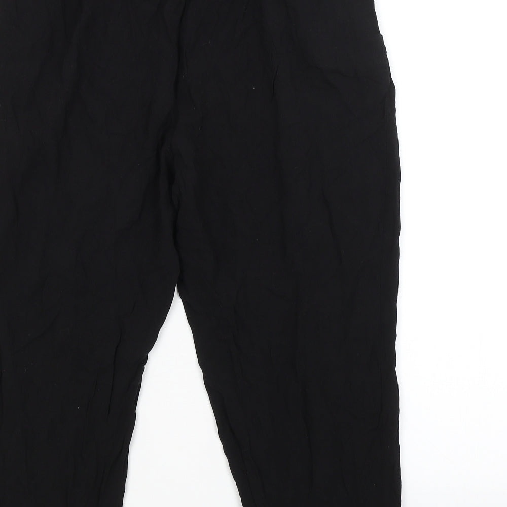 Womens UK Size 10 New Look Regular Fit Sweatpants Black Trousers