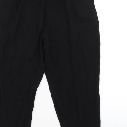 Womens UK Size 10 New Look Regular Fit Sweatpants Black Trousers