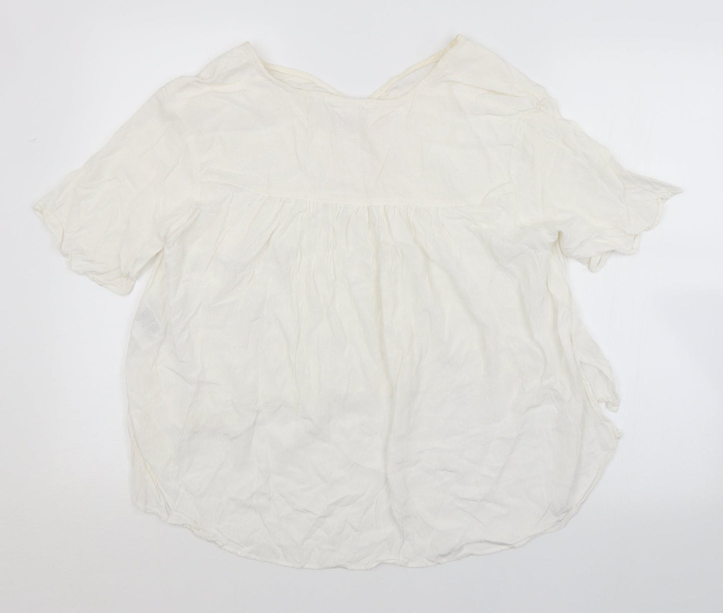 ANNA GLOVER Womens White   Basic Blouse Size 10