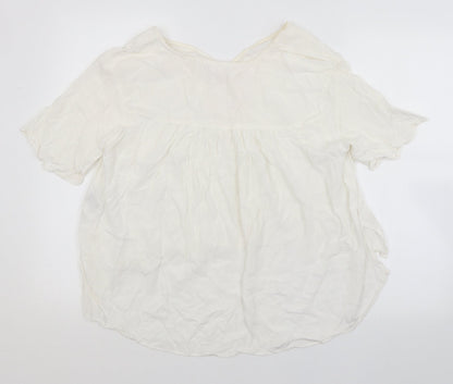 ANNA GLOVER Womens White   Basic Blouse Size 10