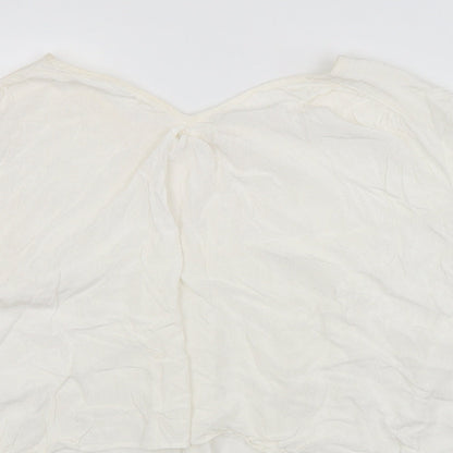 ANNA GLOVER Womens White   Basic Blouse Size 10