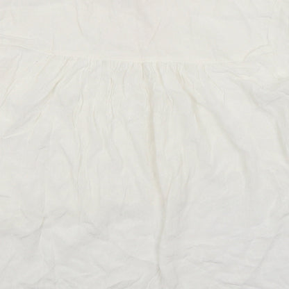 ANNA GLOVER Womens White   Basic Blouse Size 10