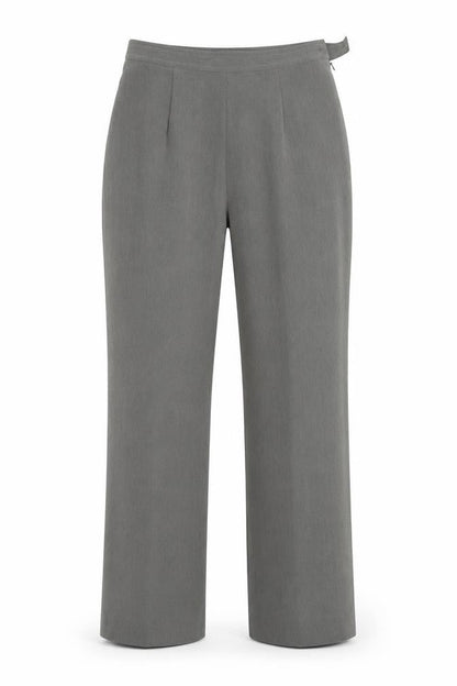 Front view of Next women’s grey trousers, size UK 8, 26-inch leg