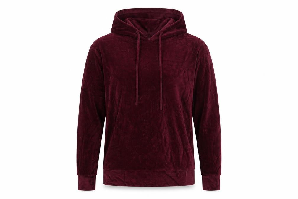 Front view of Papaya women’s purple pullover hoodie, size XS