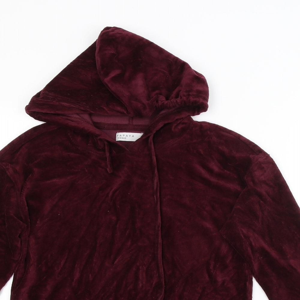 Papaya Womens Purple   Pullover Hoodie Size XS