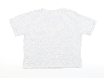 Back view of Primark girls’ grey basic t-shirt, size 11-12, years