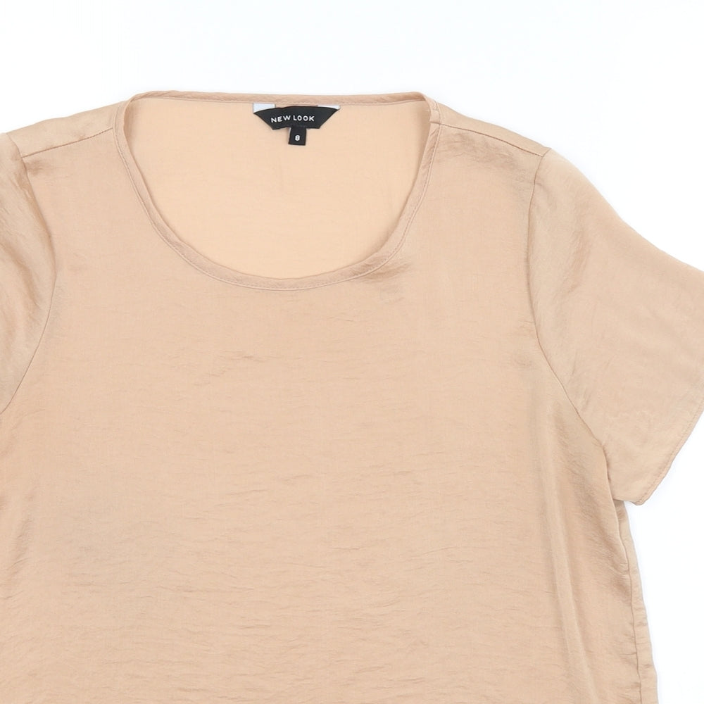 Womens UK Size 8 New Look Brown Basic Blouse