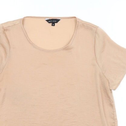 Womens UK Size 8 New Look Brown Basic Blouse