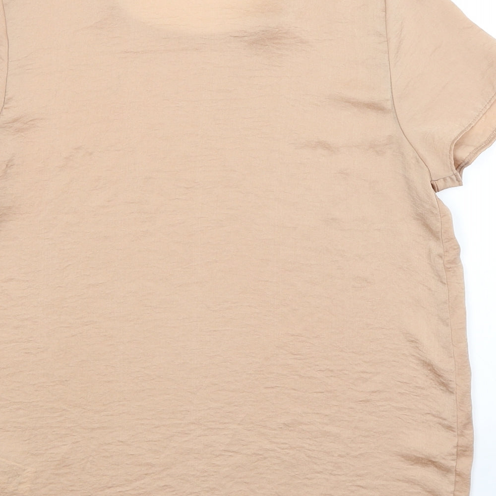 Womens UK Size 8 New Look Brown Basic Blouse