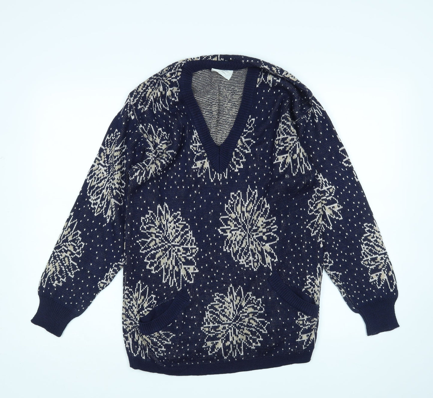 Country Casuals Womens Blue Argyle/Diamond  Pullover Jumper Size S