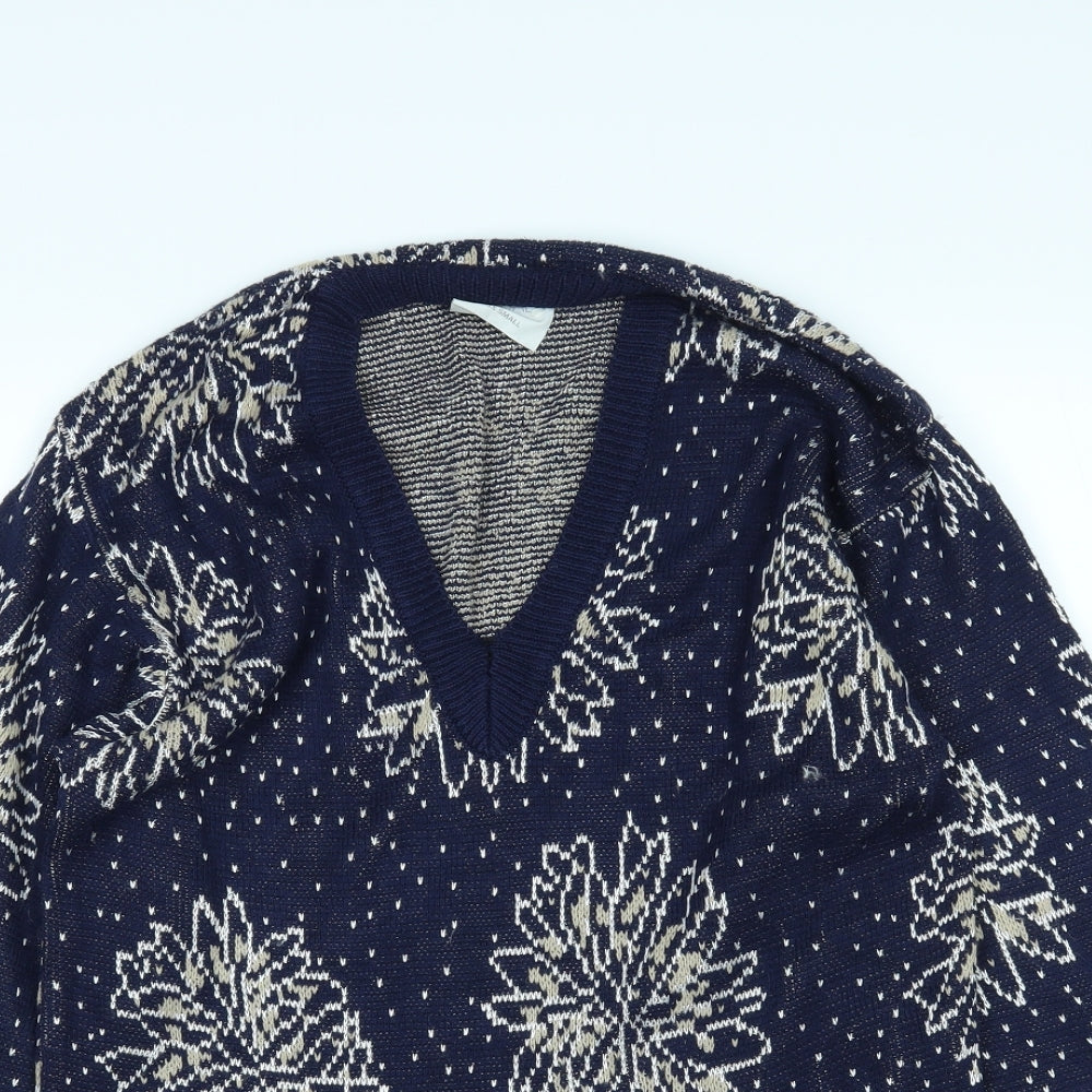 Country Casuals Womens Blue Argyle/Diamond  Pullover Jumper Size S